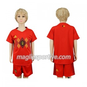 Completo Calcio Belgio Bambino Divisa Prima Mondiali 2018